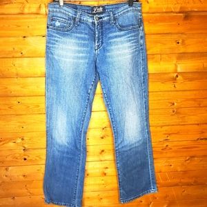❤️ Lucky Brand medium-dark Jeans distressed Boone easy rider's Size 8 (29)